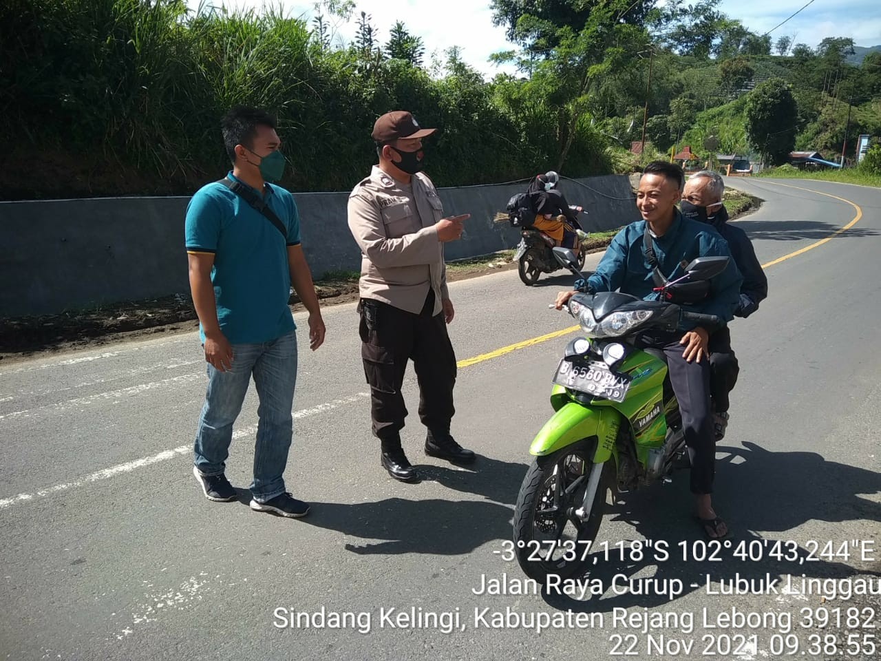 Polsek Sindang Kelingi Gelar Razia Masker